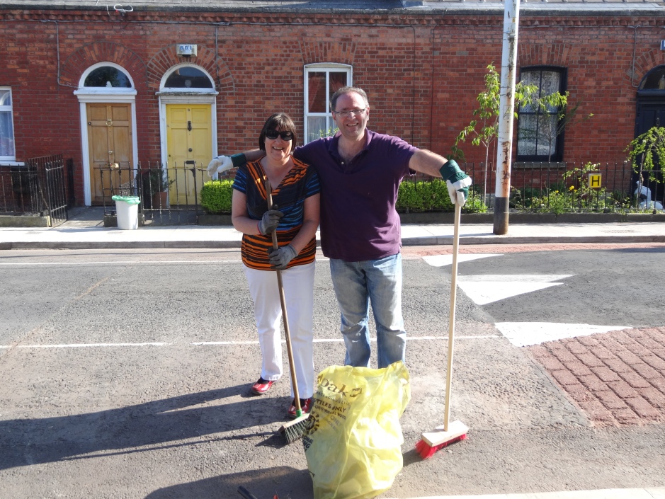 Giuseppe with Irene, who has been the driving force behind the clean-up
