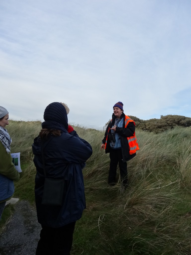 Niamh with the Sea-buckthorn bushes visible