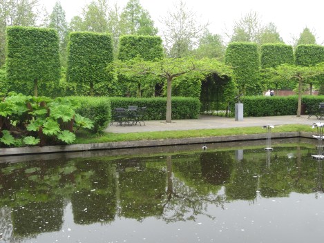 The enclosed historic garden outlining Holland's 400 years of tulip cultivation
