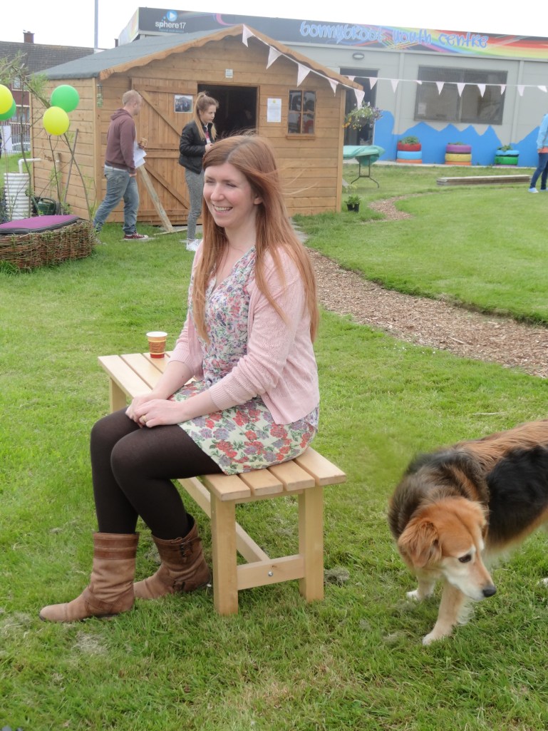 A brief moment of relaxation for Linda Devlin