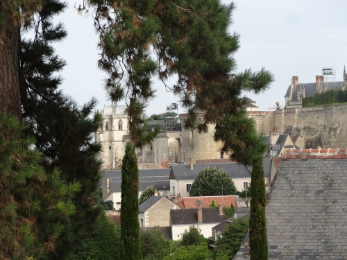 The view from da Vinci's bedroom of the Chateau d'Amboise and the Church of St Hubert, where he was buried