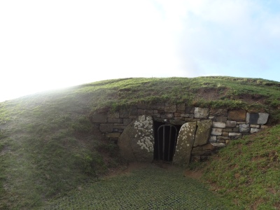 The passage tomb on the Hill of Tara, constructed c 3400 BC.
