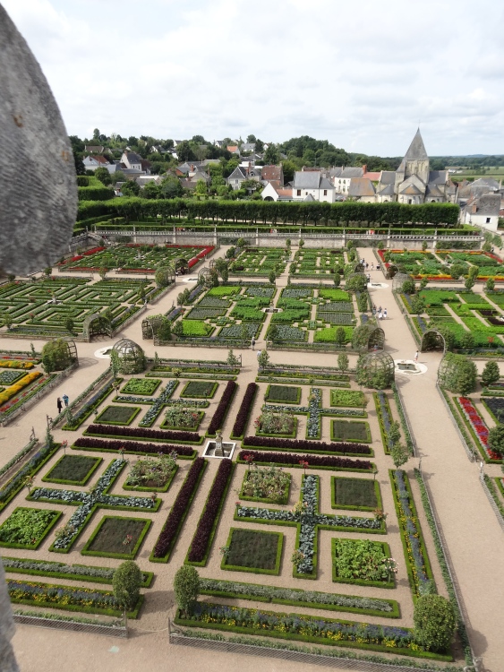 The Kitchen Garden seen from the roof of the Château.