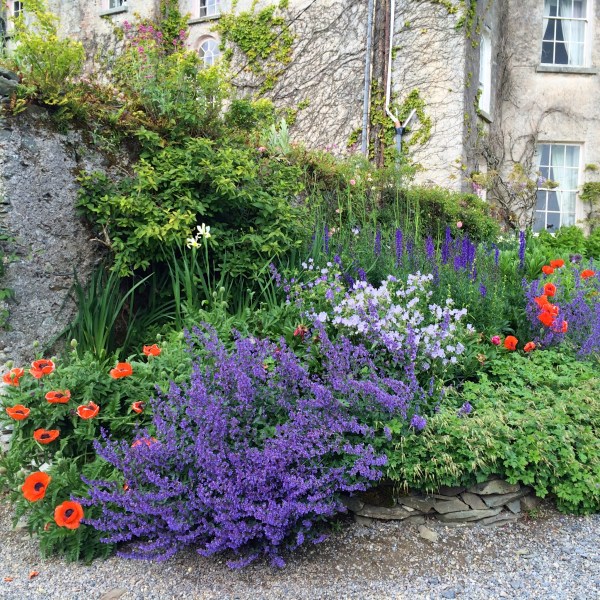 Blue is enlivened by the presence of orange.